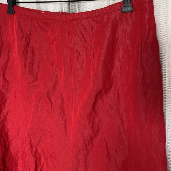 Betty Barclay collection! A-line red skirt! Holiday, party, cocktail! Size 42 - Picture 4 of 15